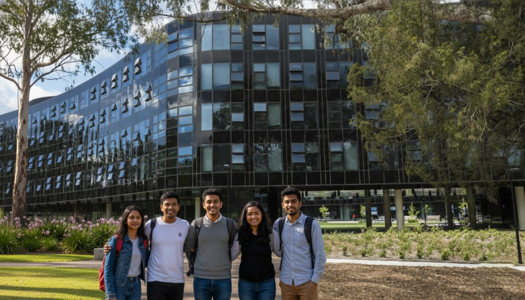 The Australian National University (ANU) campus in Canberra, Australia — a top-ranked Go8 university offering world-class education, research excellence, and global study opportunities for Bangladeshi students.